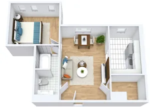 B4 | 1x1 | 600 SqFt