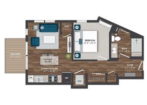 One Classic | 1x1 | 566 sq ft.
