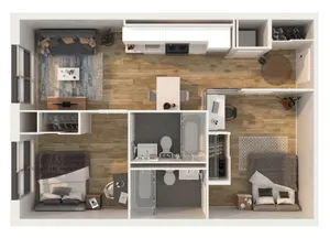 two bedrooms
