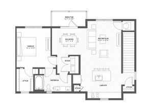 one bedroom floor plan
