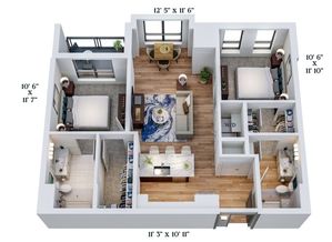 C4 | 2x2 | 988 sq ft