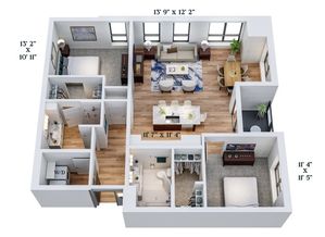 C11 | 2x2 | 1209 sq ft