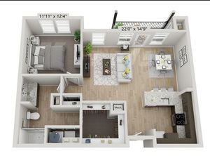 A2-1BR/1BA | 1x1 | 811 sq ft