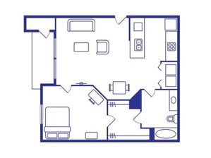 1 BEDROOM, 1 BATH