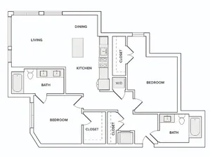 B06 2 bedroom floor plan