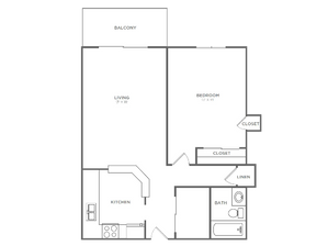1 Bedroom 1 Bathroom A2 | from 800 sq ft