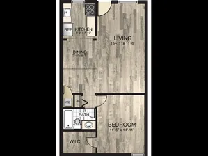 1 Bedroom, 1 Bathroom