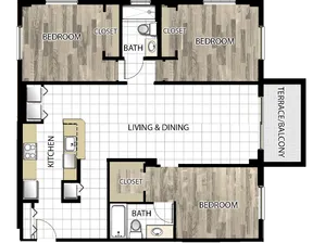 Grand Tower | Unit C2 | 3 bedrooms, 2 baths