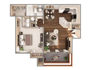 1 Bdrm Floor Plan | Boynton Beach Apartments | Advenir at La Costa