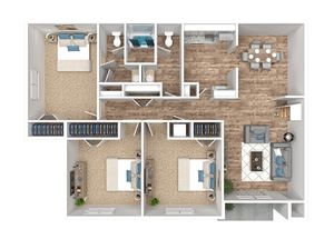 Collective 3 Bedroom Floorplan