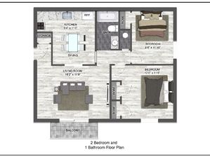 2 Bed 1 Bath | Frontier Apartment