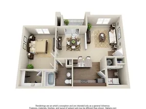 1 Bedroom | 1 Bath | 833 SF