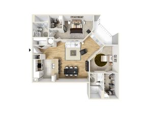Two Bedroom Two Bathroom Layout