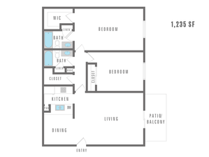 Blue Vine 2x2 1235
