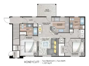 Two Bedroom floorplan