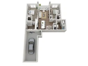 Floor Plan 2B | Seasons at River View | Apartments in Pleasant Prairie, WI