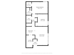 Two Bedroom Two Bath Floorplan