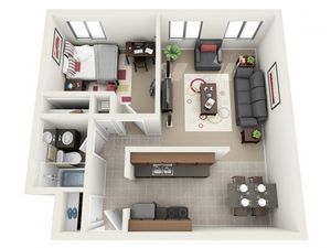 703/705 University - 1 Bedroom 1 Bathroom