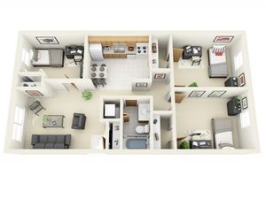 116 W Cherry - 3 Bed 1 Ba Floor Plan A