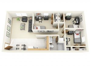 116 W Cherry - 3 Bed 1 Ba Floor Plan B