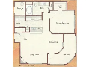 1B Floor Plan