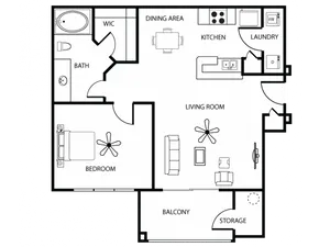 1 Bedroom Floor Plan