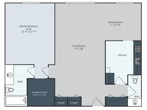 The Oxley - Mid-Rise 1 Bedroom