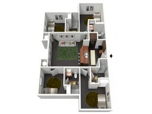 4 Bedroom 4 Bathroom Private Bedrooms (*Artist\'s Rendering)