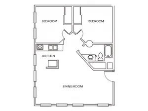 City Lofts on Laclede - 2P - 2BR/1BA