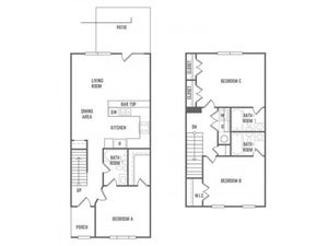 3 bed 3 bath