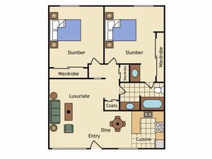 Floor Plan 12 | Apartments Near UC Davis | University Court