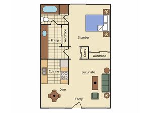 1 Bdrm Floor Plan | Apartments Near UC Davis | University Court