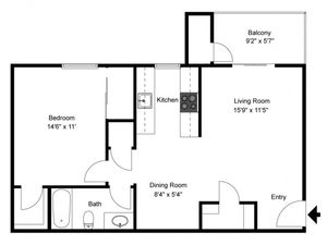 Stonewood Village - 1 Bedroom / 1 Bathroom