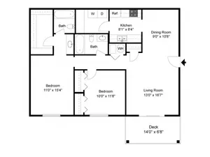 Graybrook - 2 Bedrooms / 2 Bathrooms 1055