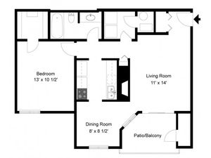The Summit - 1 Bedroom / 1 Bathroom / 676 Sq. Ft.