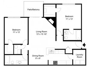 The Summit - 2 Bedrooms / 2 Bathrooms / 1000 Sq. Ft.