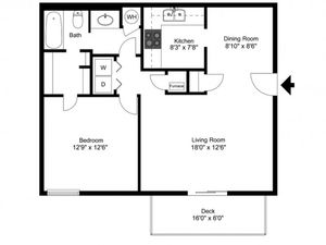 Royal Arms Owensboro - 1 Bedroom / 1 Bathroom / 811 Sq. Ft.