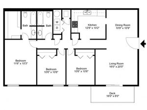Royal Arms Owensboro - 3 Bedrooms / 2 Bathrooms / 1405 Sq. Ft.
