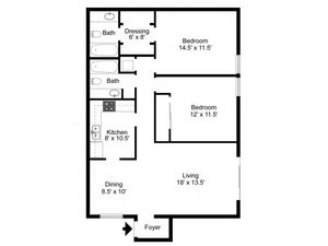 Royal Arms Louisville - 2 Bedrooms / 2 Bathrooms / 1000 Sq. Ft.