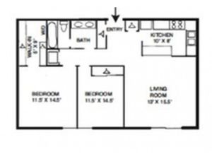 Royal Arms Nashville - 2 Bedrooms / 1 Bathroom / 902 Sq. Ft.