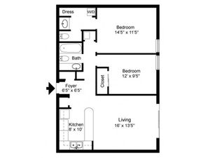 Royal Arms Nashville - 2 Bedrooms / 1 1/2 Bathroom / 902 Sq. Ft.