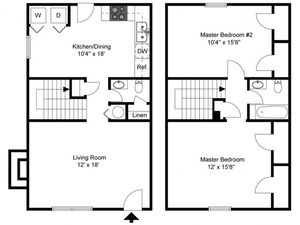 Haywood Meadows - 2 Bedrooms / 1 1/2 Bathroom / 1170 Sq. Ft.