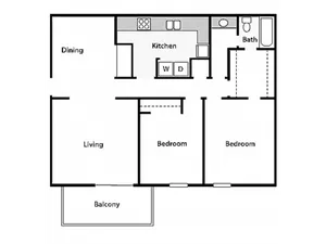 2 Bed 1 Bath