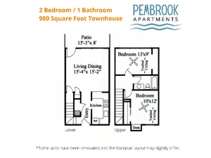 2x1 TH 980 sq ft