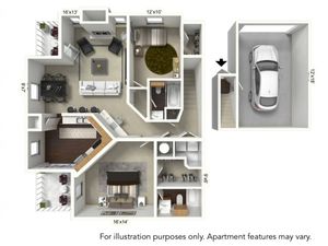 Floor Plan 13 | Apartments For Rent | Renaissance Place Apartments