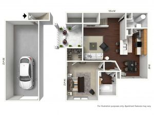 1 Bedroom Floor Plan | Apartments For Rent In Williamsville Ny | Renaissance Place Apartments 4