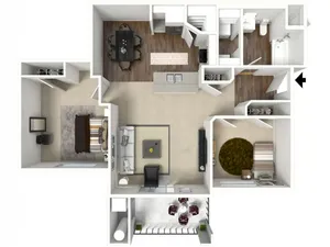 2 bedroom 2 bathroom Banbury Premier 2 floor plan