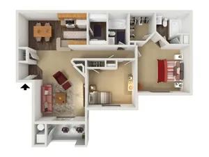2 bed/2 bath