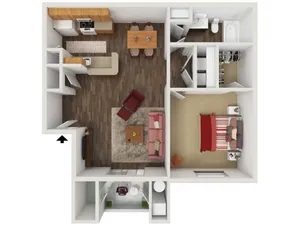 1 bed/1 bath