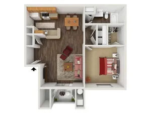 1 bed/1 bath-Premier